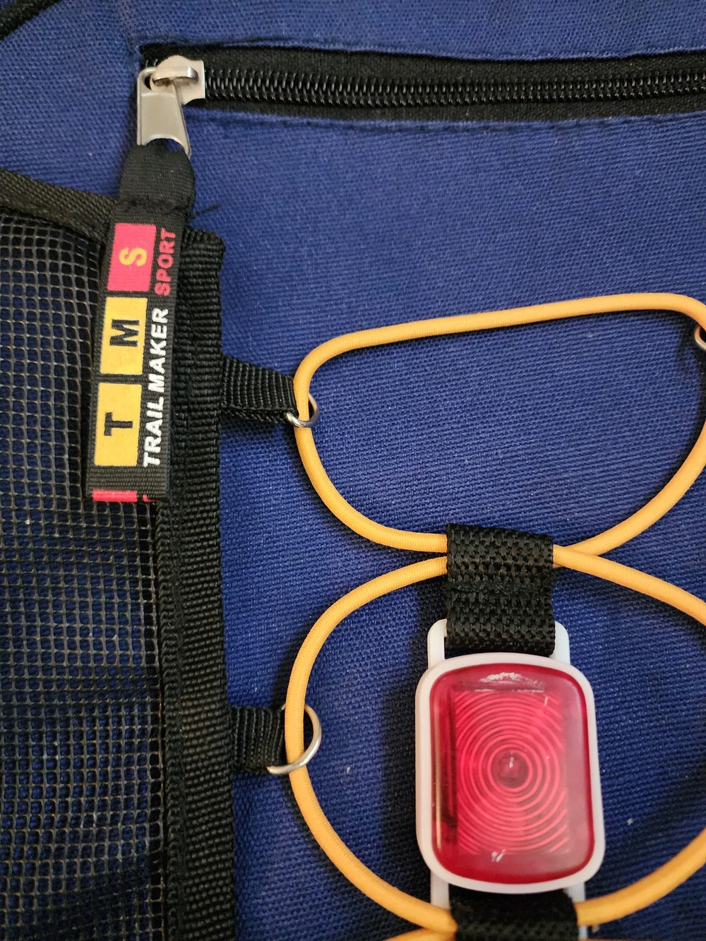 Y2k 90s TMS Blue and‎ Yellow Colorblock Backpack Multiple Pockets